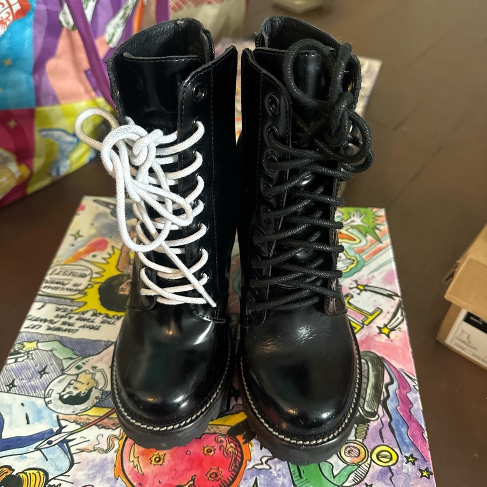 Jeffrey Campbell Legion Lace up Leather Boots